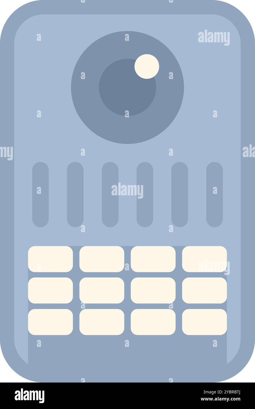 Modern intercom system is allowing communication and providing security Stock Vector