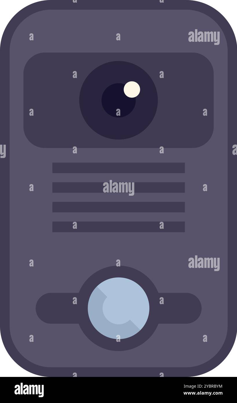 Contemporary video intercom system enhancing home security and facilitating communication Stock Vector