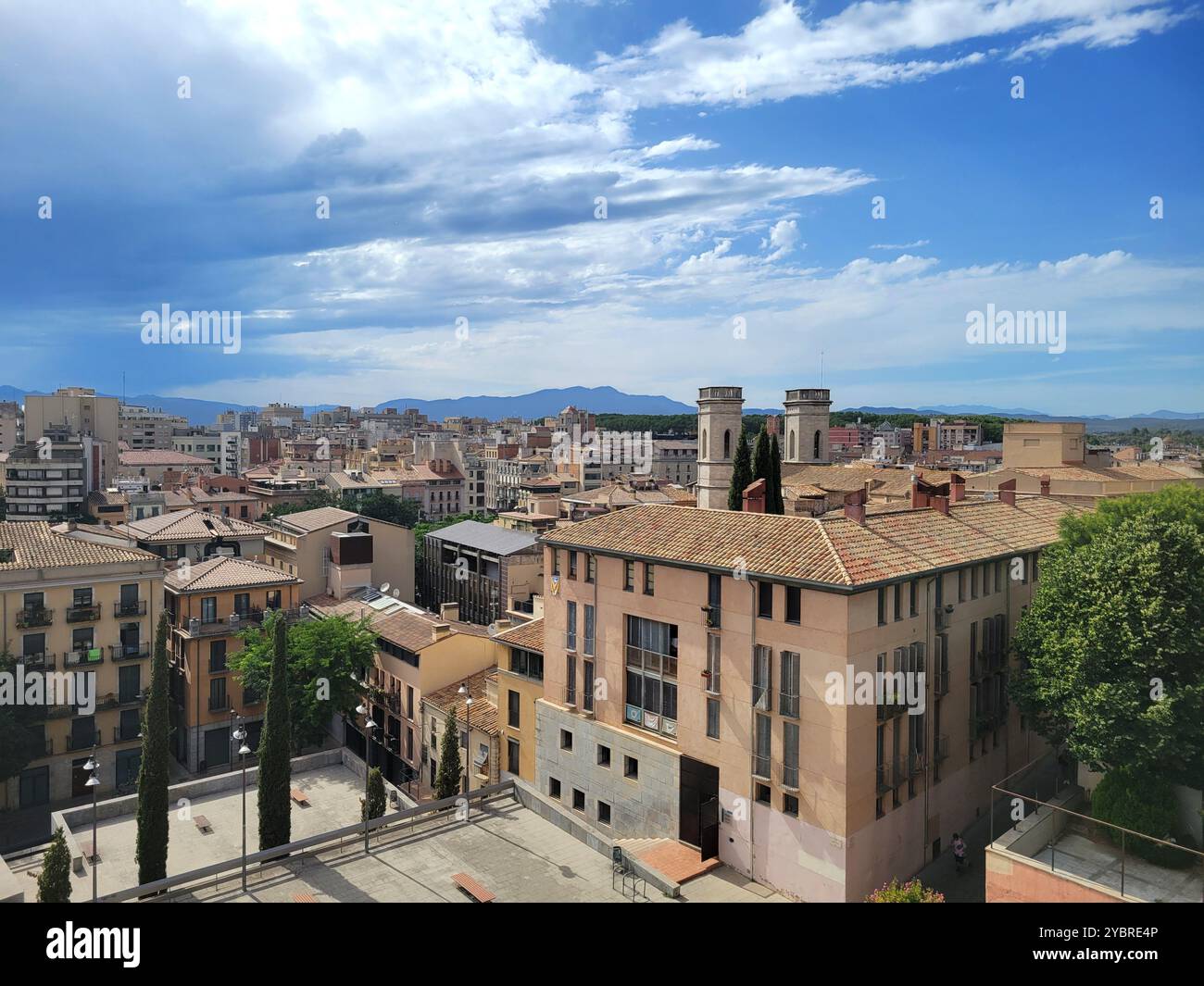 Girona Skyline - Smartphone Captured Stock Image
