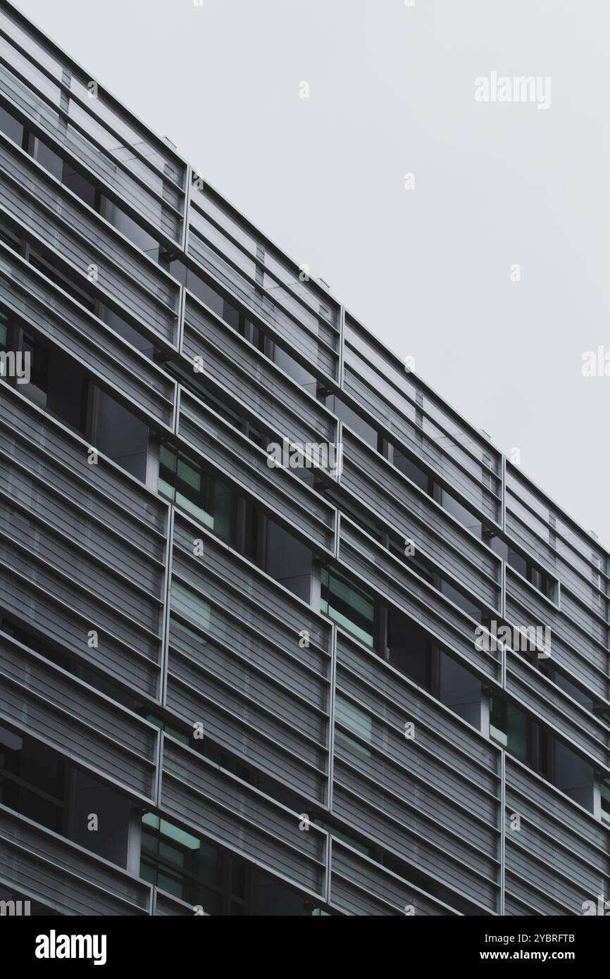 Minimalist Modern Architecture with Geometric Patterns Stock Photo