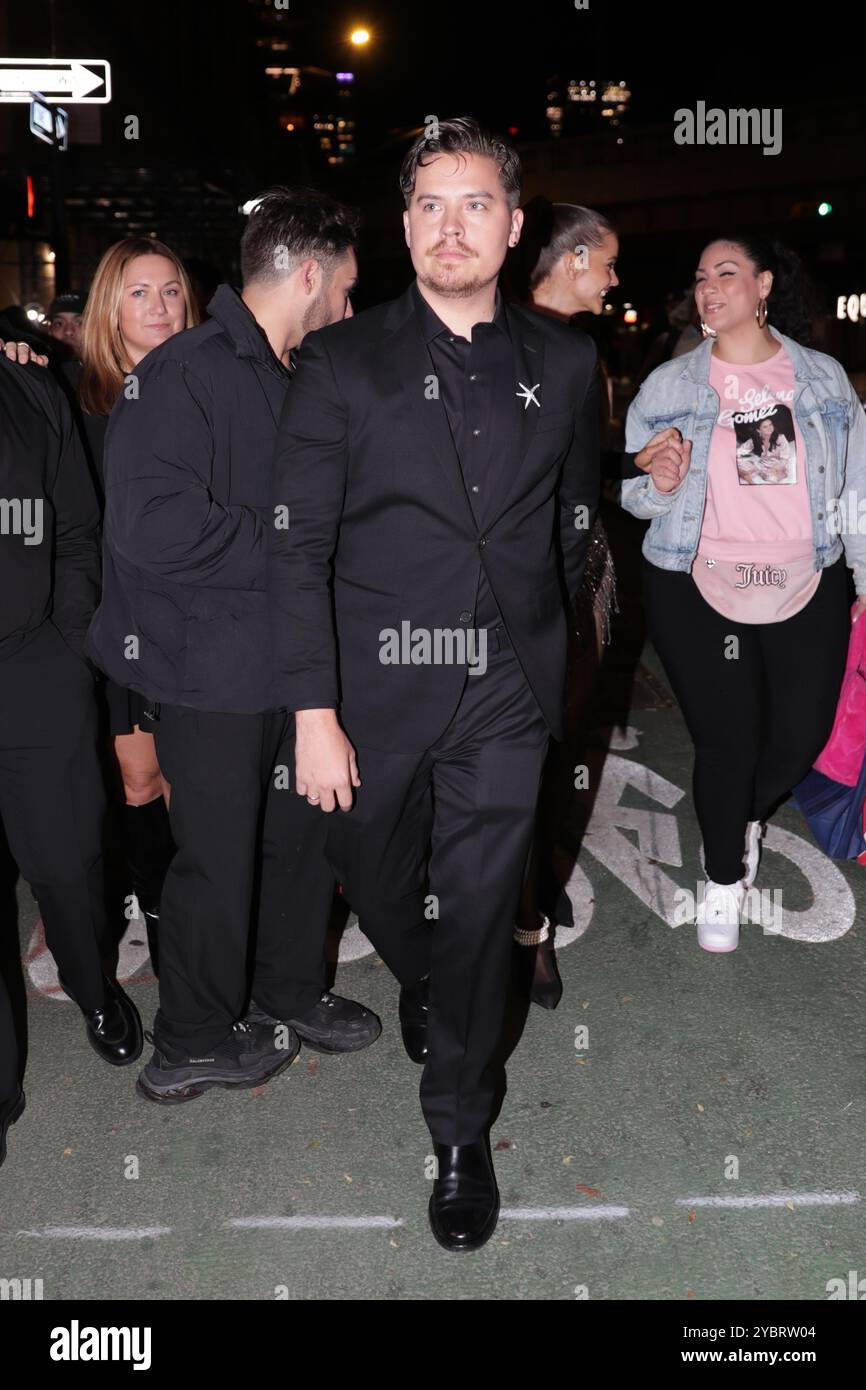 New York, USA. 16th Oct, 2024. NEW YORK - OCTOBER 15: Dylan Sprouse is seen attending the Victoria's Secret Fashion Show 2024 after party at The Crane Club in Chelsea on October 15, 2024, in New York City. The model turned heads in a chic black ensemble as she joined other A-list celebrities for the glamorous event. Photo: Giada Papini Rampelotto/EuropaNewswire/Sipa USA Credit: Sipa USA/Alamy Live News Stock Photo