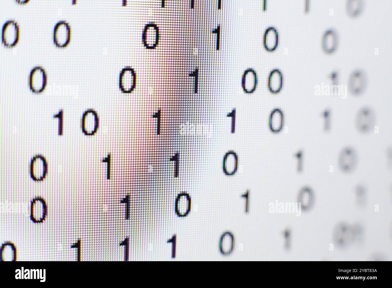 Binary numbers on computer monitor hi-res stock photography and images ...