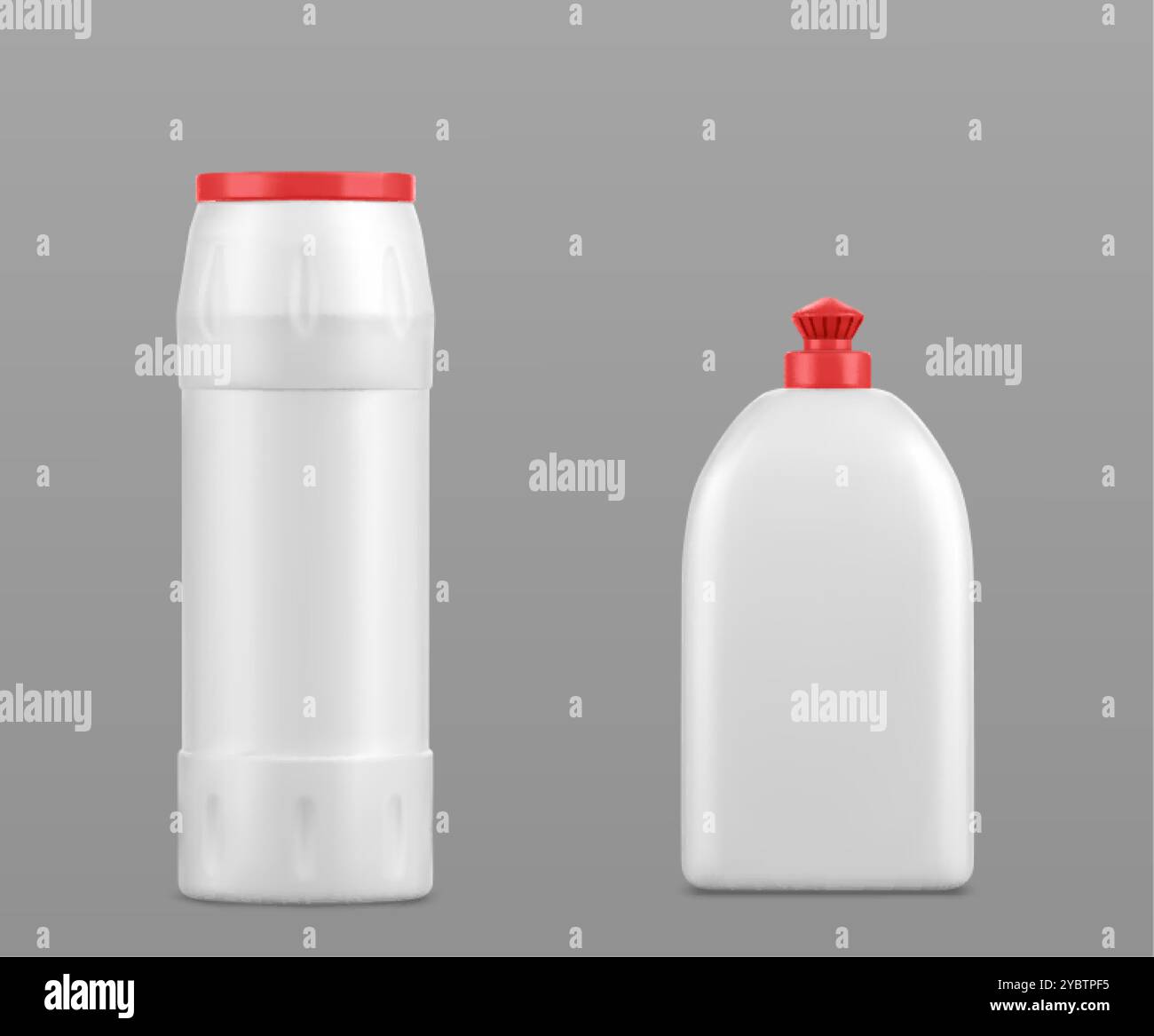 Set of cleaning detergent bottle mockups isolated on background. Vector ...
