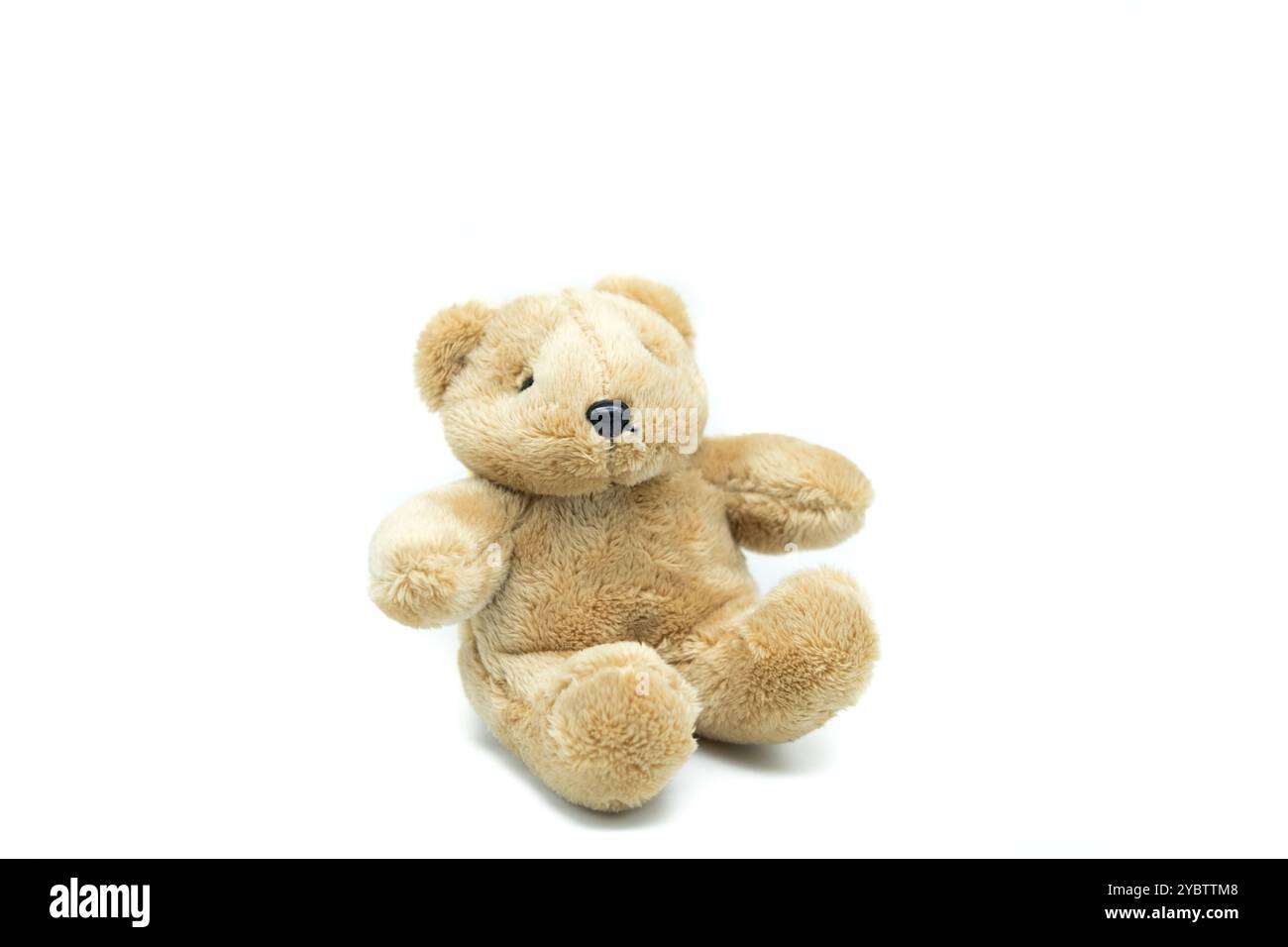 Cute Teddy Bear doll. Isolated on white background Stock Photo - Alamy