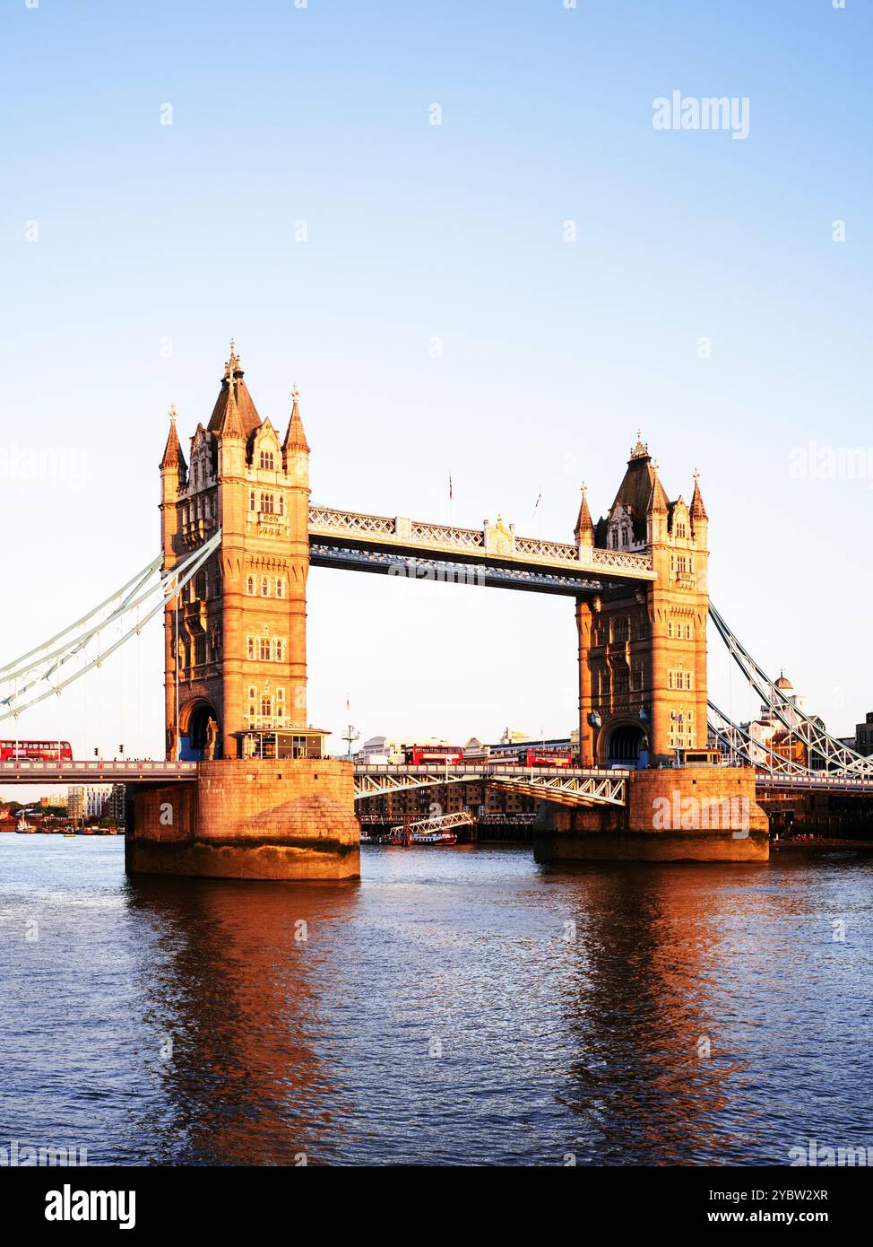 London Tower Bridge and the Thames at sunset Stock Photo