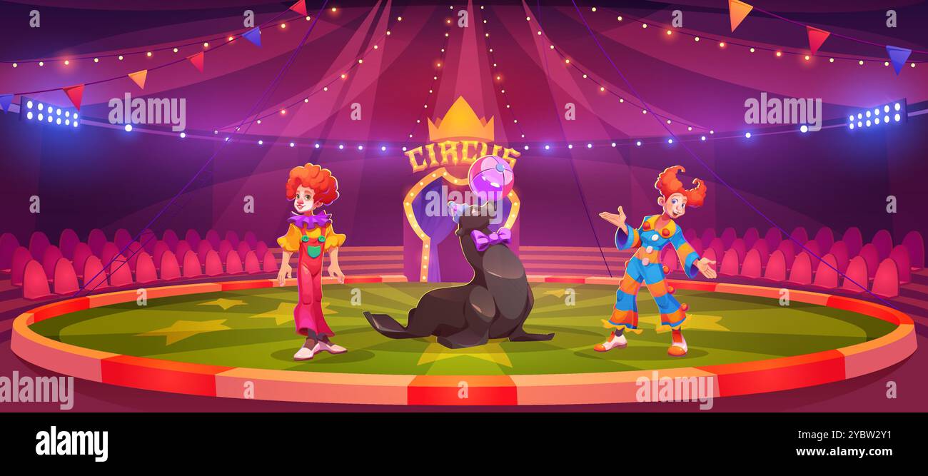 Circus clowns ring hi-res stock photography and images - Alamy