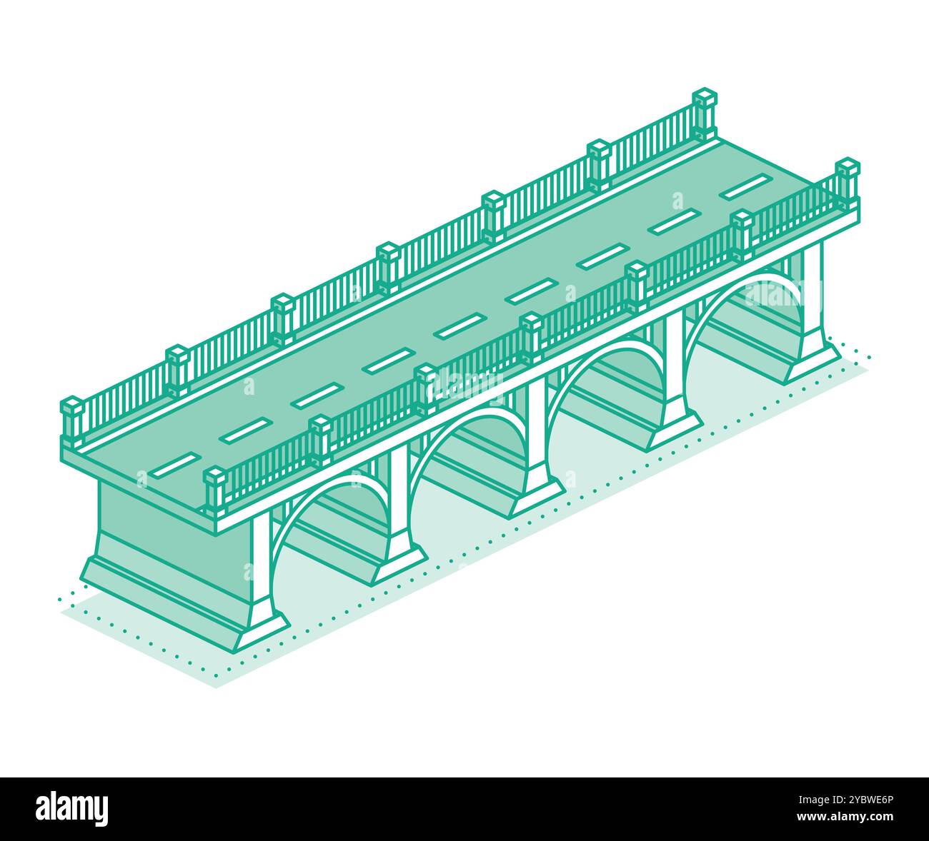 Isometric outline bridge. Vector illustration. Road icon. Urban ...