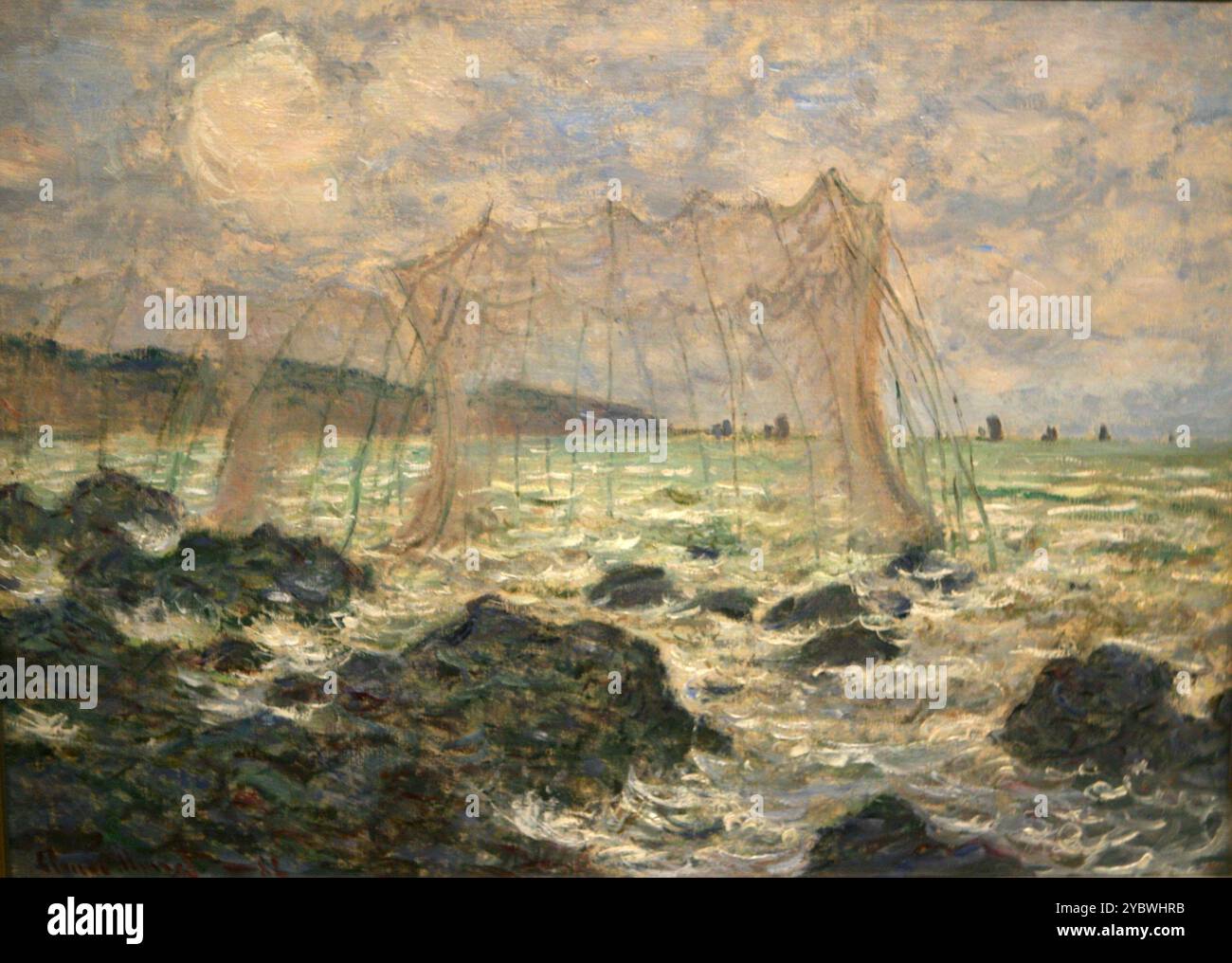 Claude monet painting pourville hi-res stock photography and