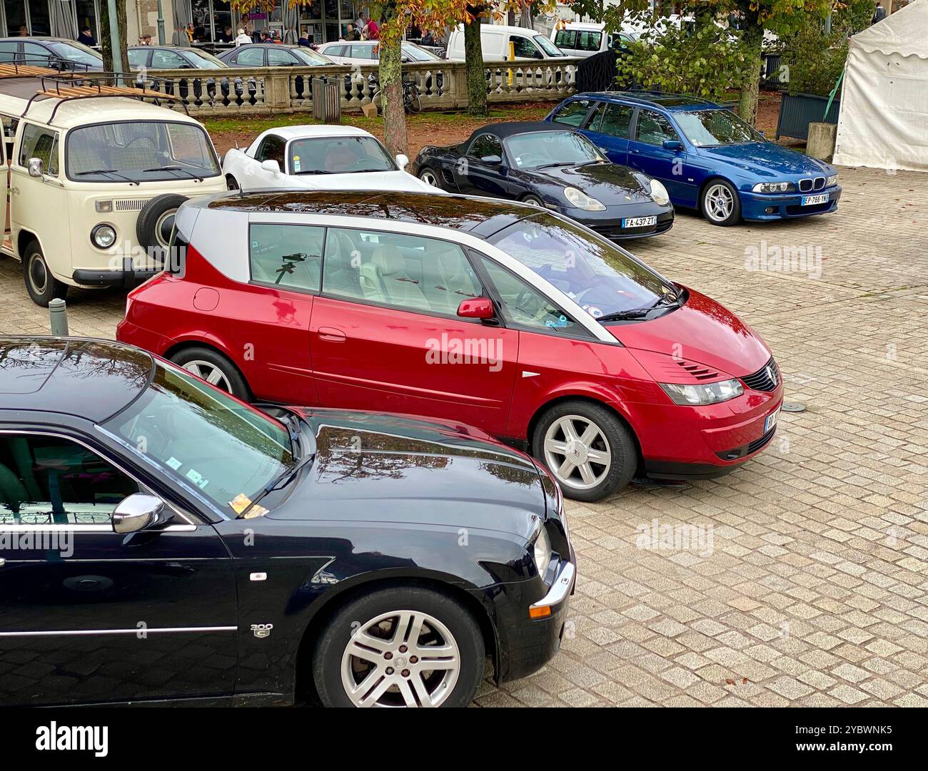 Selection of modern day classic cars - Smartphone Captured Stock Image