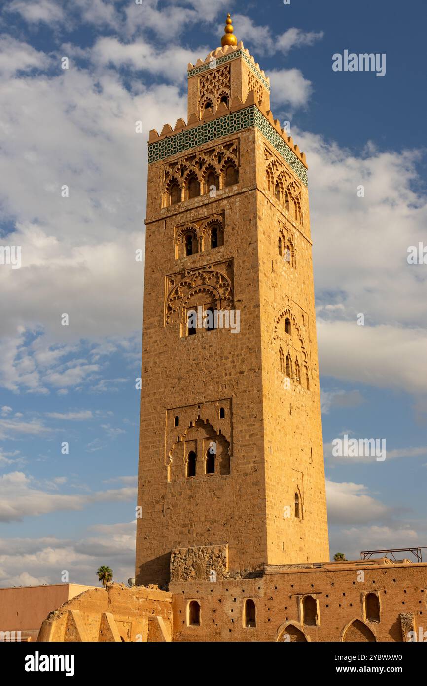 The Koutoubia Mosque Minaret in Marrakech, Morocco, is the largest and ...