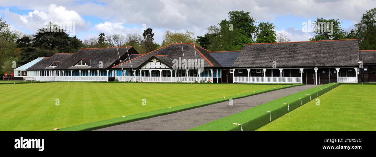 The Royal Leamington Spa Bowling Club, Victoria park, Warwickshire, England, UK Stock Photo