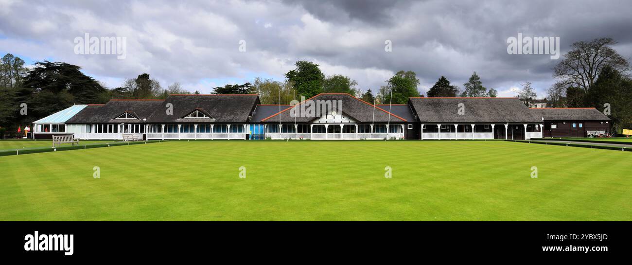 The Royal Leamington Spa Bowling Club, Victoria park, Warwickshire, England, UK Stock Photo