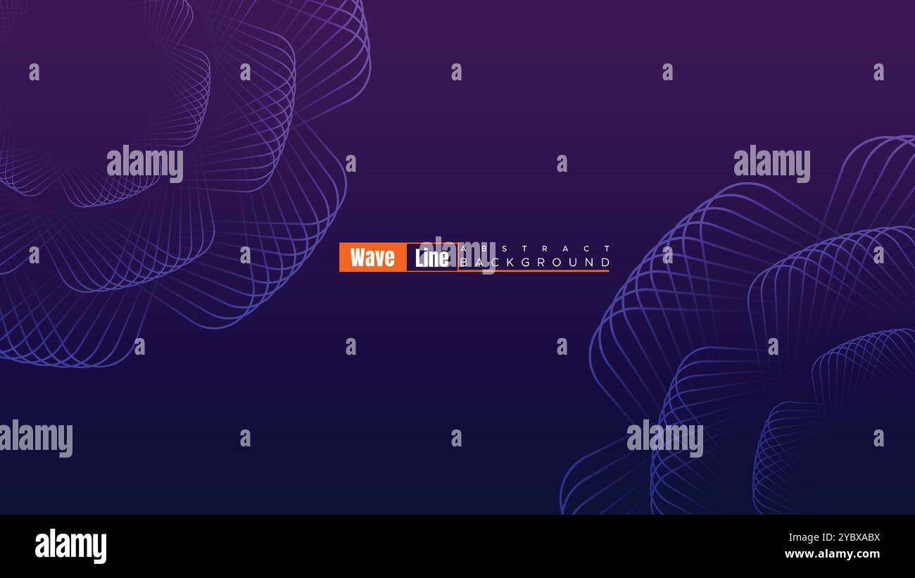 Abstract Digital Flowing Wave Stock Line Background. Abstract Gradient Dynamic Waves Flow Grid Lines Background. Motion Particles Streaming Backdrop Stock Vector