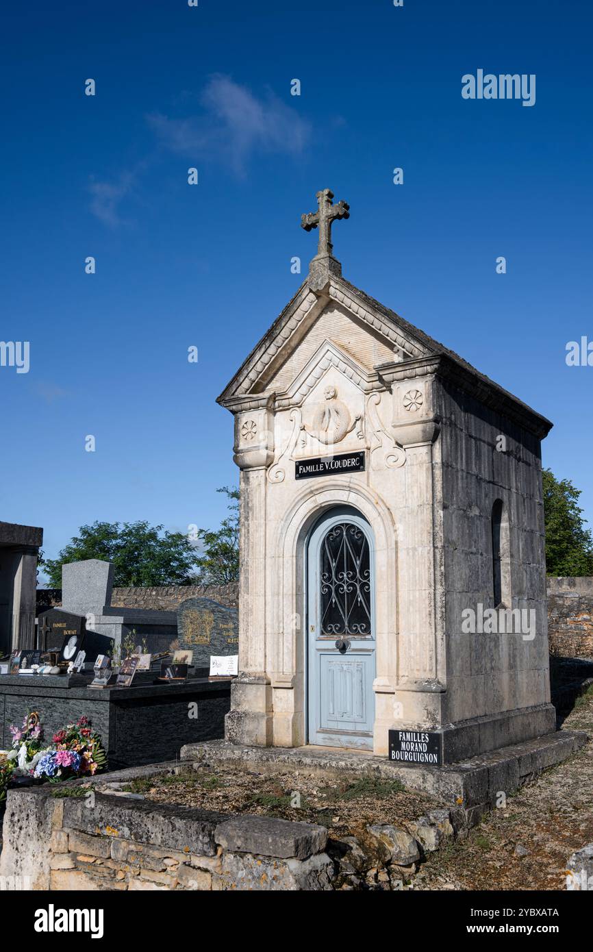Family crypt at Rocamadour cemetery, Lot department, France. Stock Photo