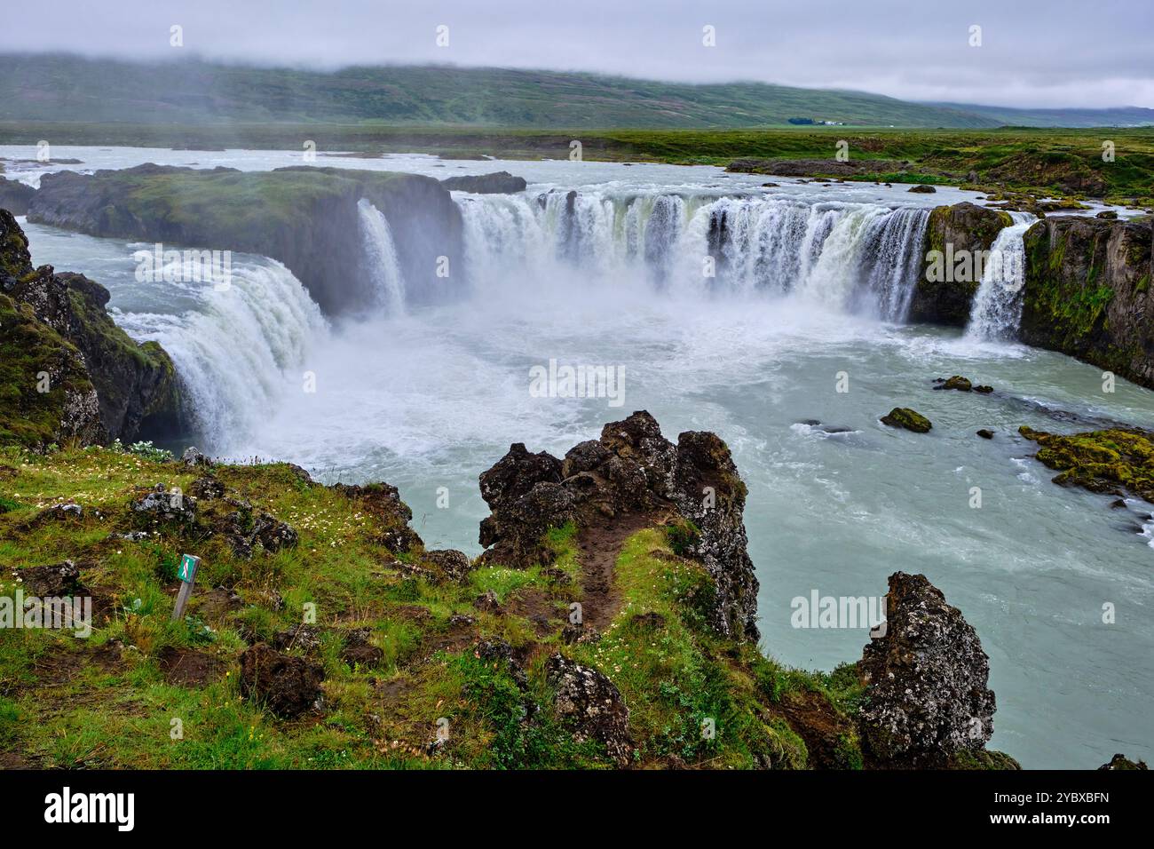 Iceland, Nordurland Eystra region, Godafoss waterfall Stock Photo