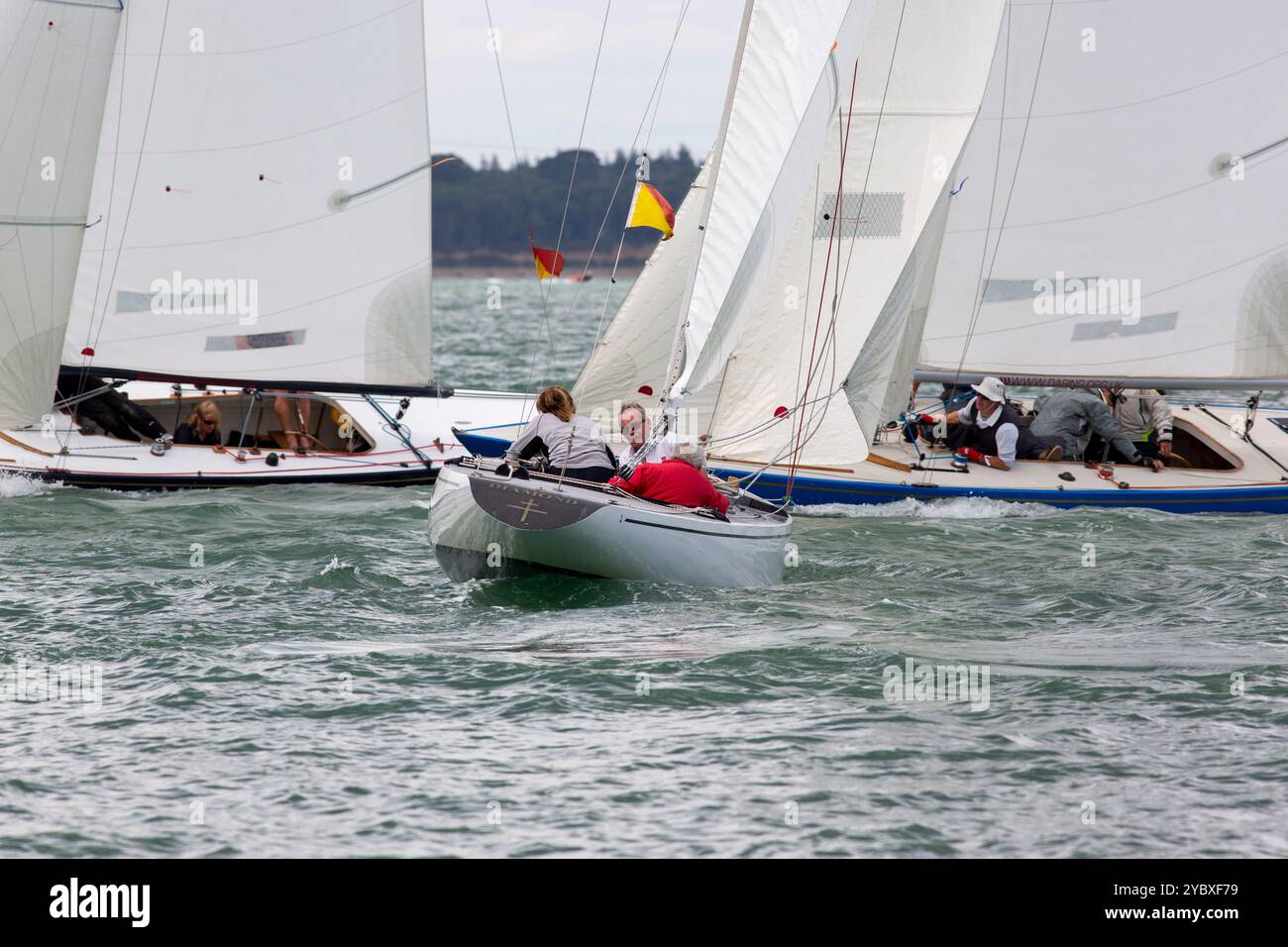 Daring class yachts in Cowes Week 2022 Stock Photo
