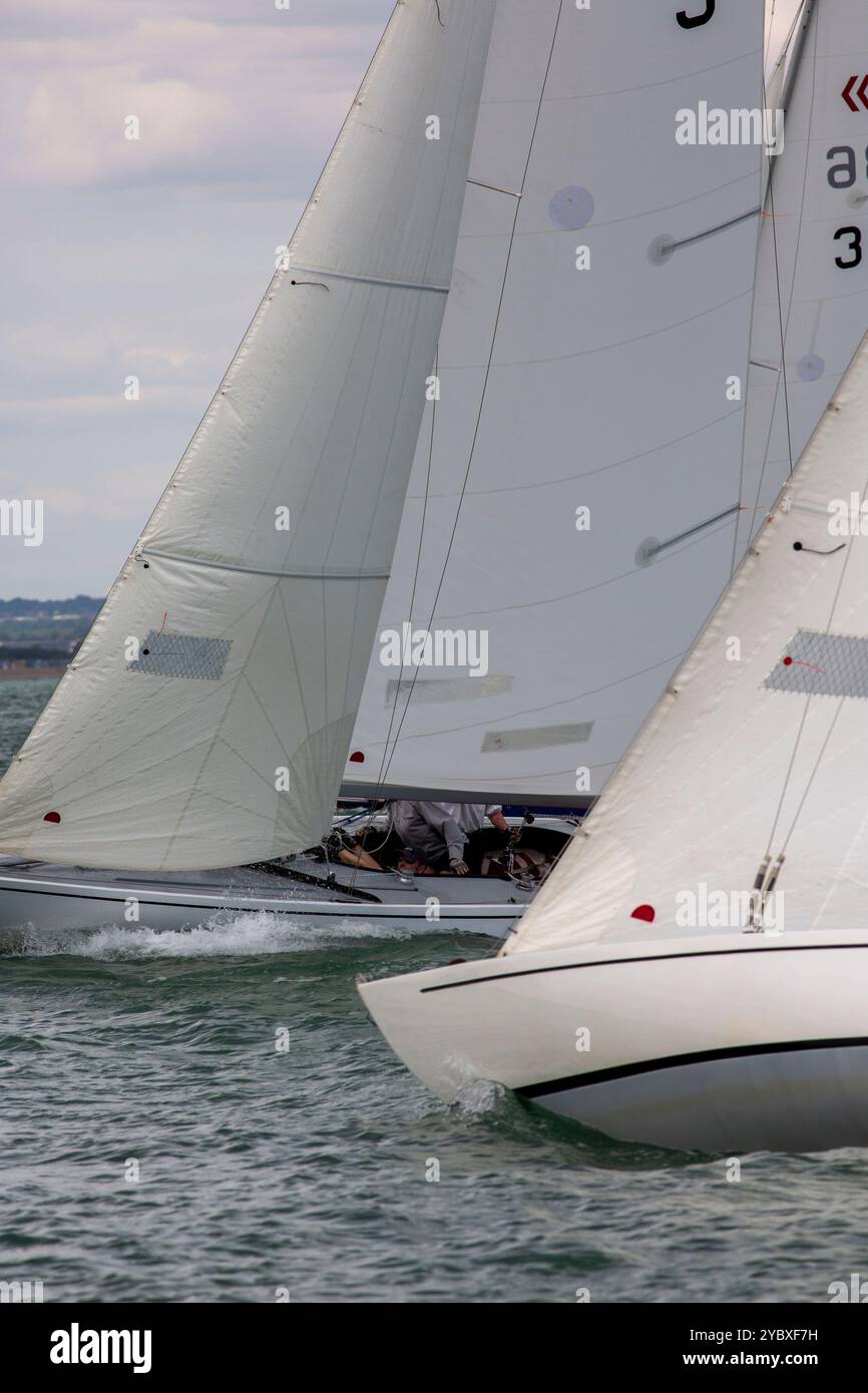 Daring class yachts in Cowes Week 2022 Stock Photo