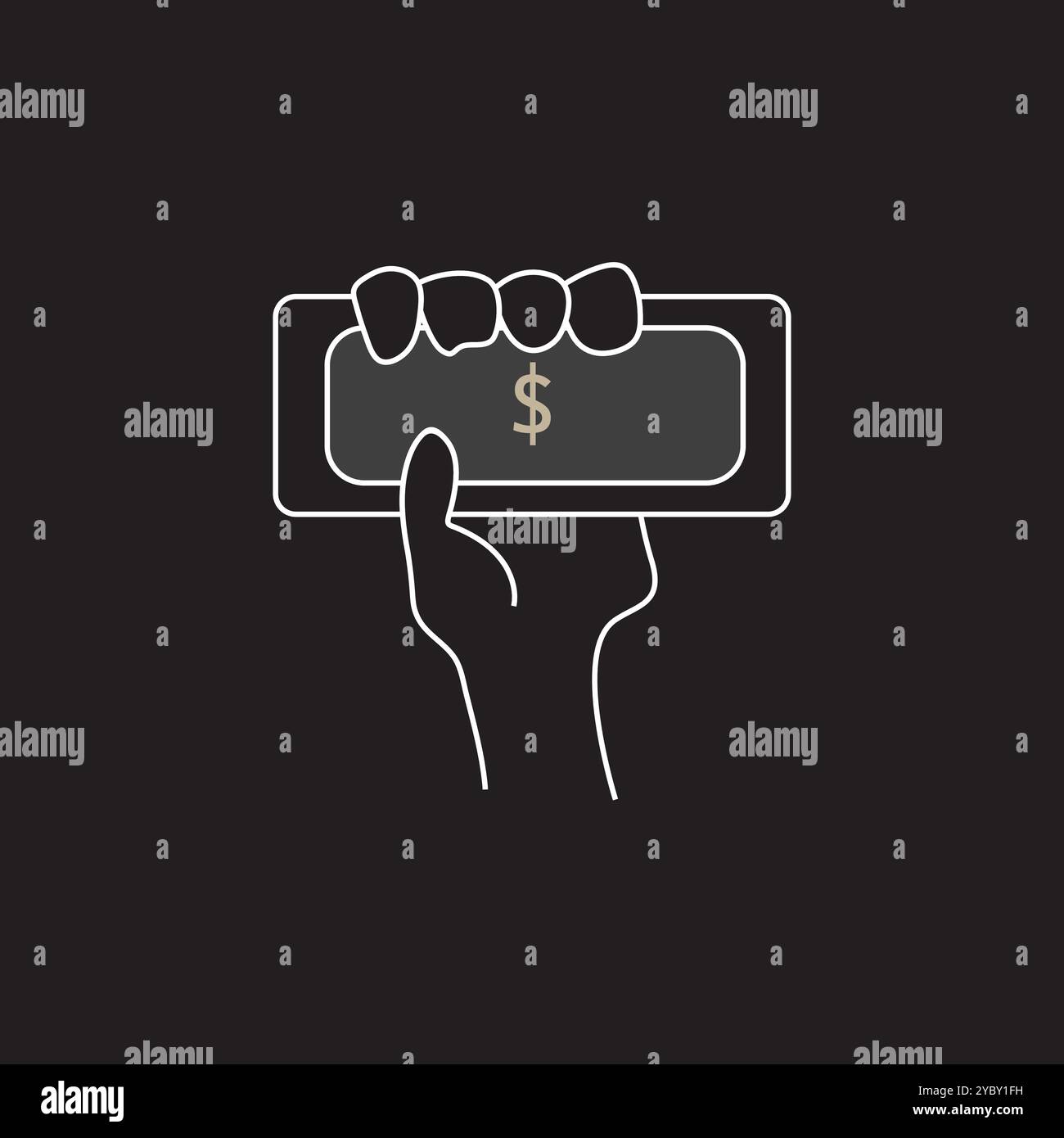 vector illustration icon hands up icon Stock Vector
