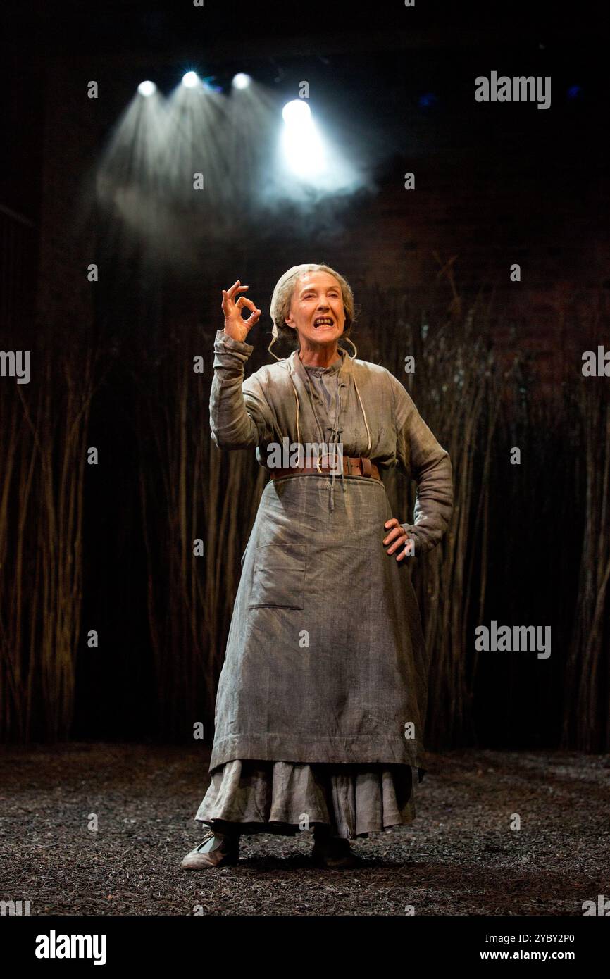 Eileen Atkins (Mother Sawyer) in THE WITCH OF EDMONTON by Dekker, Ford & Rowley at the Royal Shakespeare Company (RSC), Swan Theatre, Stratford-upon-Avon, England  29/10/2014  design: Niki Turner  lighting: Tim Mitchell  director: Gregory Doran Stock Photo