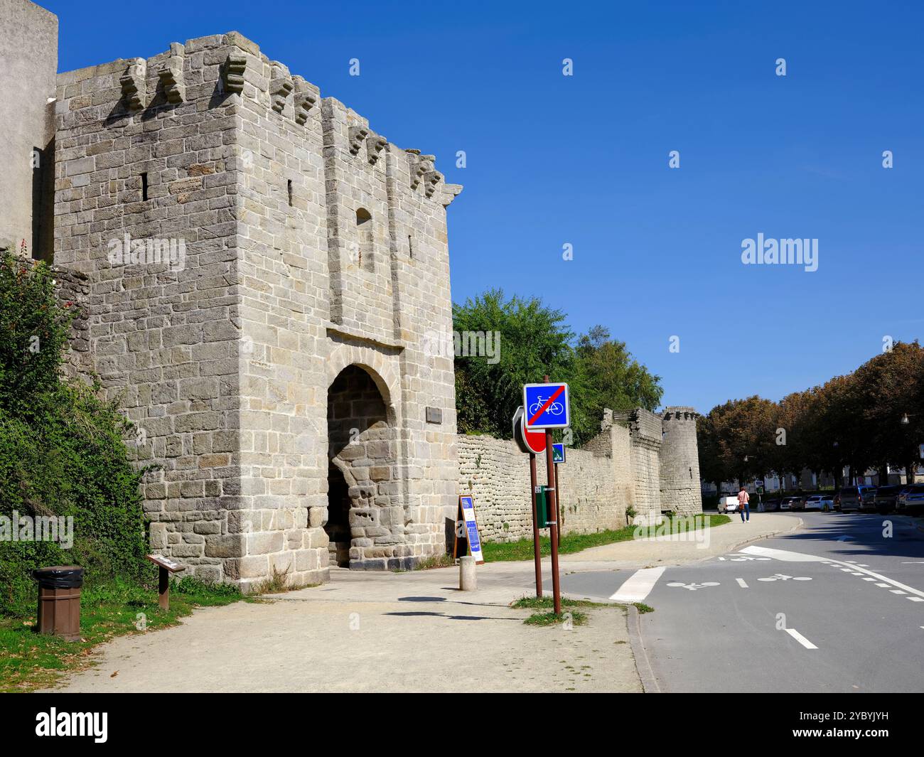 Saille gate of medieval castle of Guerande in Pays de la Loire region in western France Stock Photo