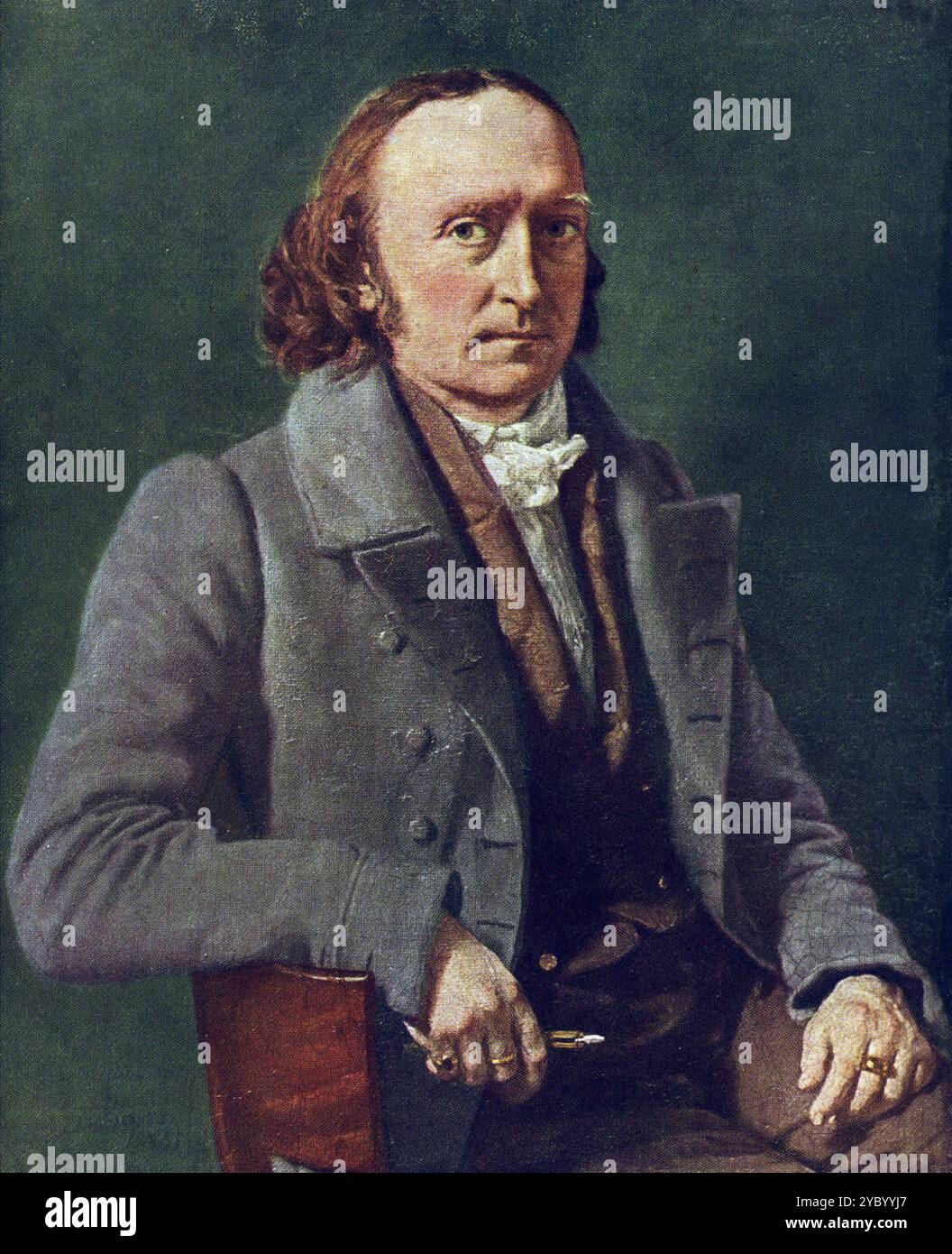 Christian Albrecht Jensen (1792-1870), Danish artist, Self-portrait (1836). Stock Photo