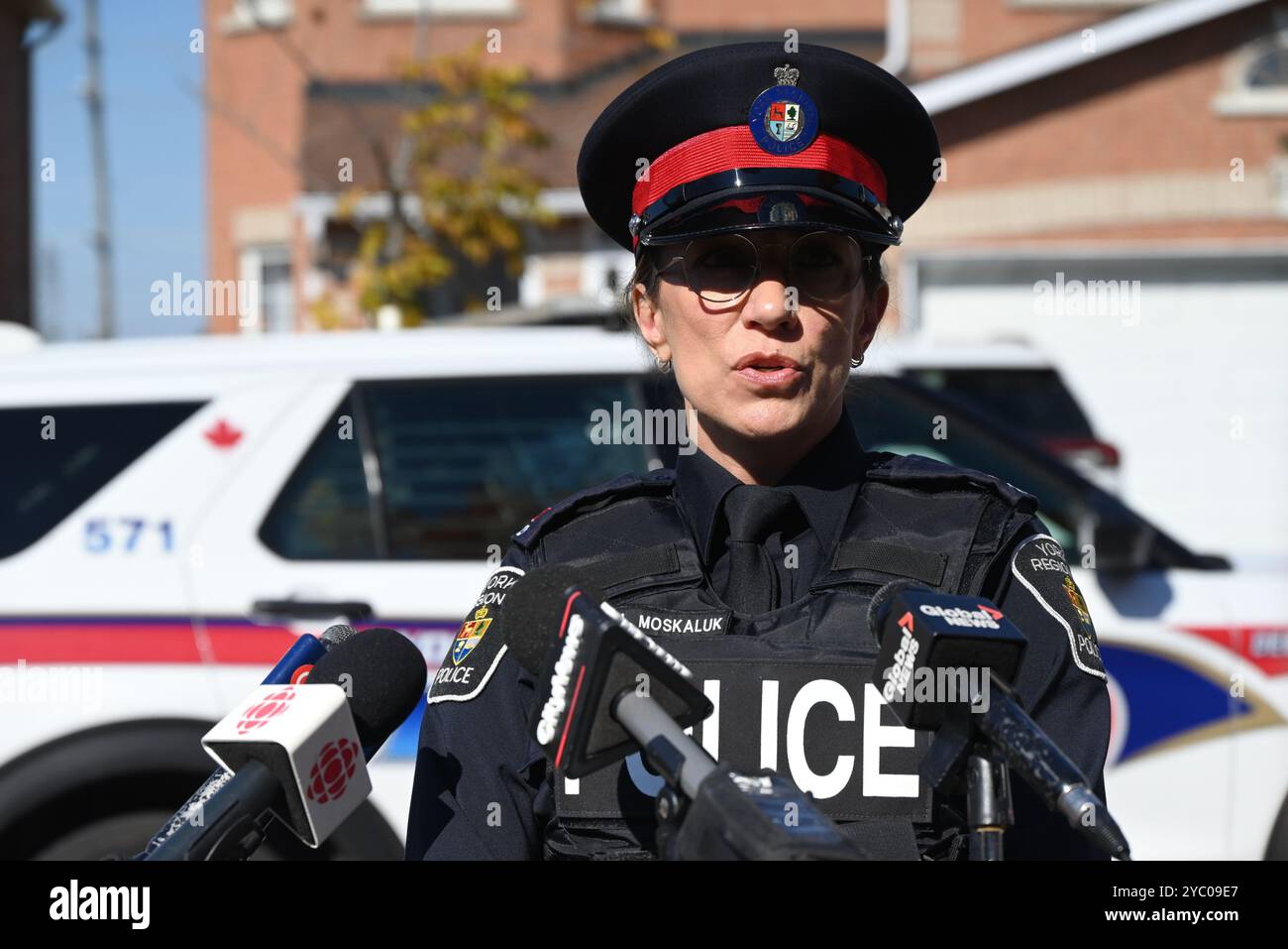 Markham, Canada. 20th Oct, 2024. Constable Lisa Moskaluk answered