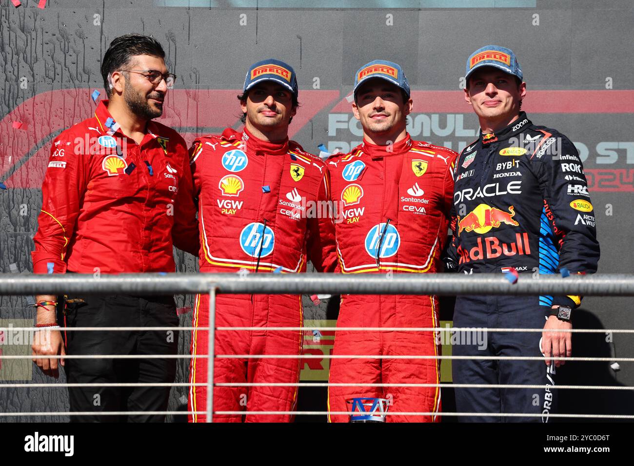 Ferrari Ravin The podium (L to R): Ravin Jain (GBR) Ferrari Strategy Director; Carlos ...