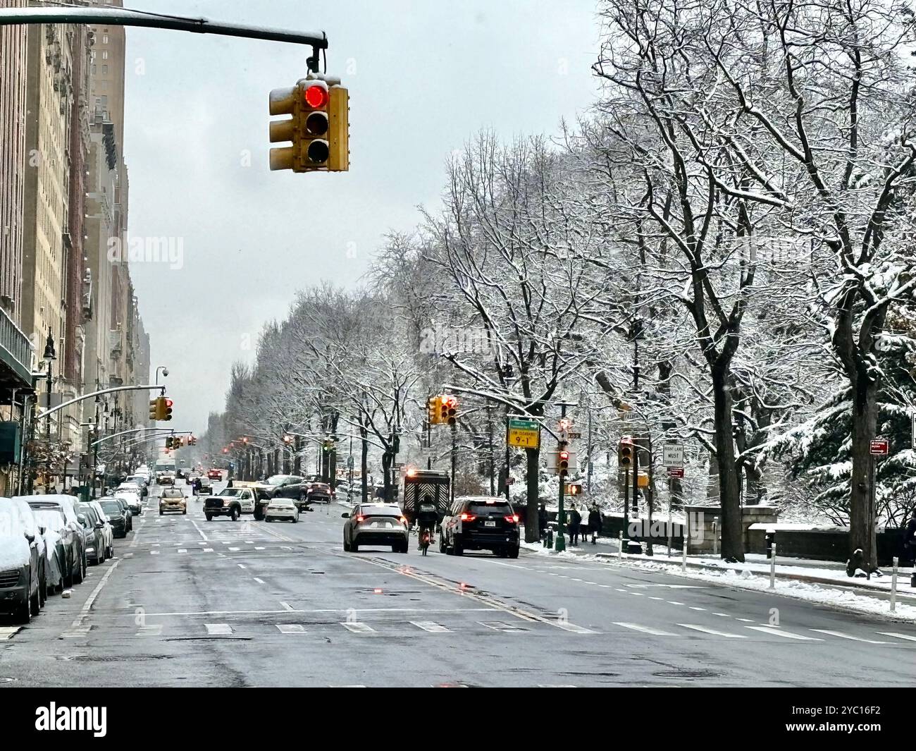 Snow in the city - Smartphone Captured Stock Image