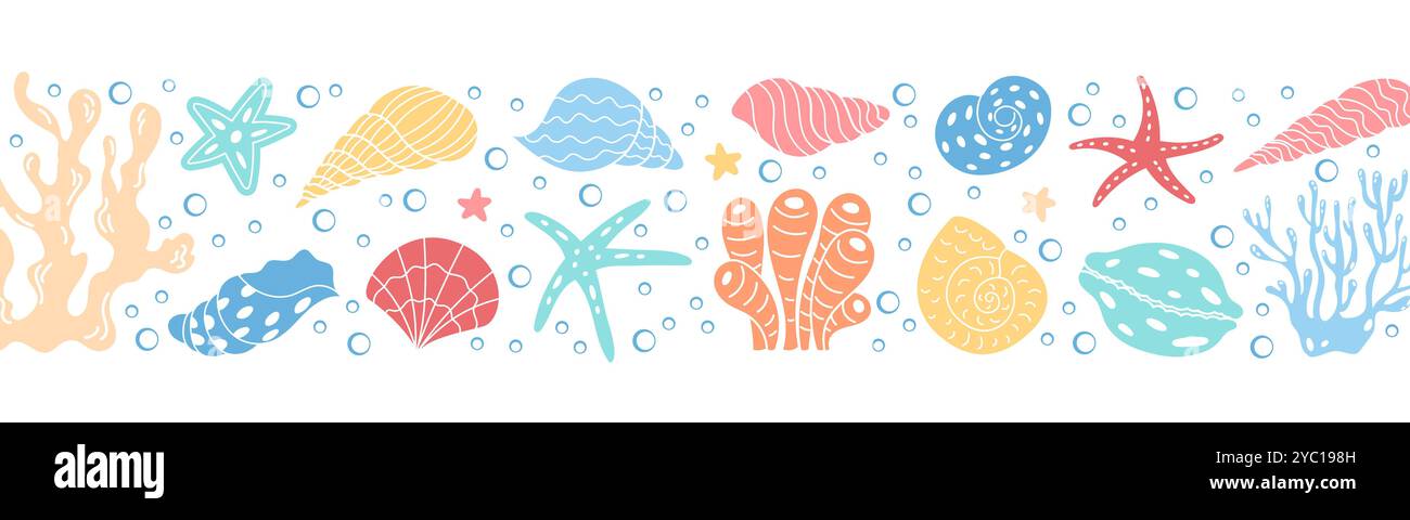 Underwater Coral Reef with Starfish Design Stock Vector Image & Art - Alamy