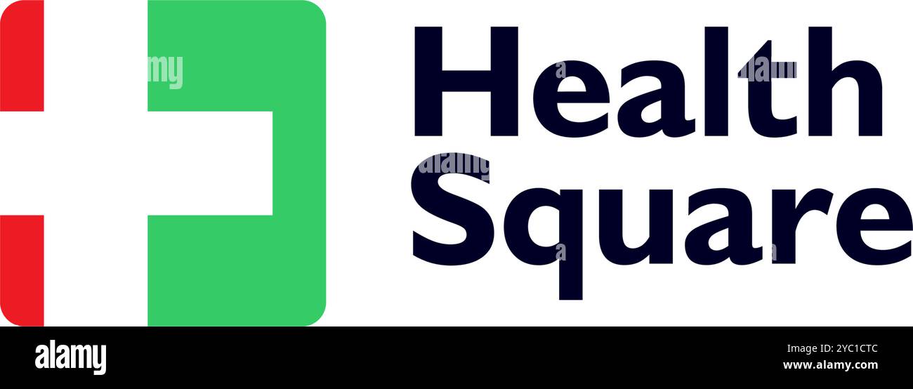 Health square plus logo design vector business brand creative ideas editable Stock Vector