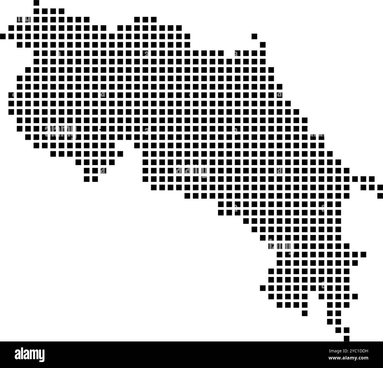 Outline costa rica map hi-res stock photography and images - Alamy