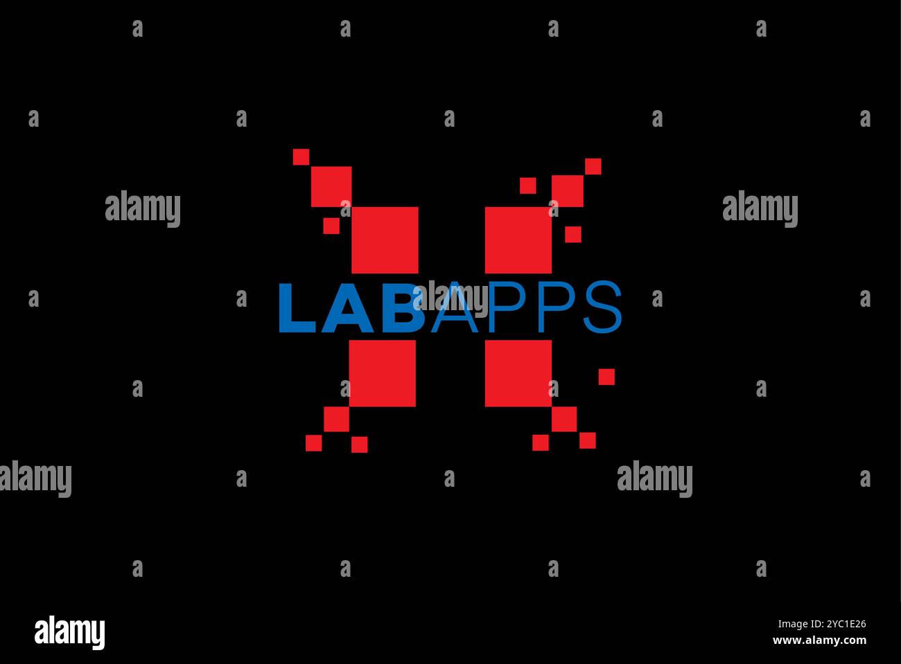Lab apps health and media digital logo design vector business brand creative ideas editable Stock Vector