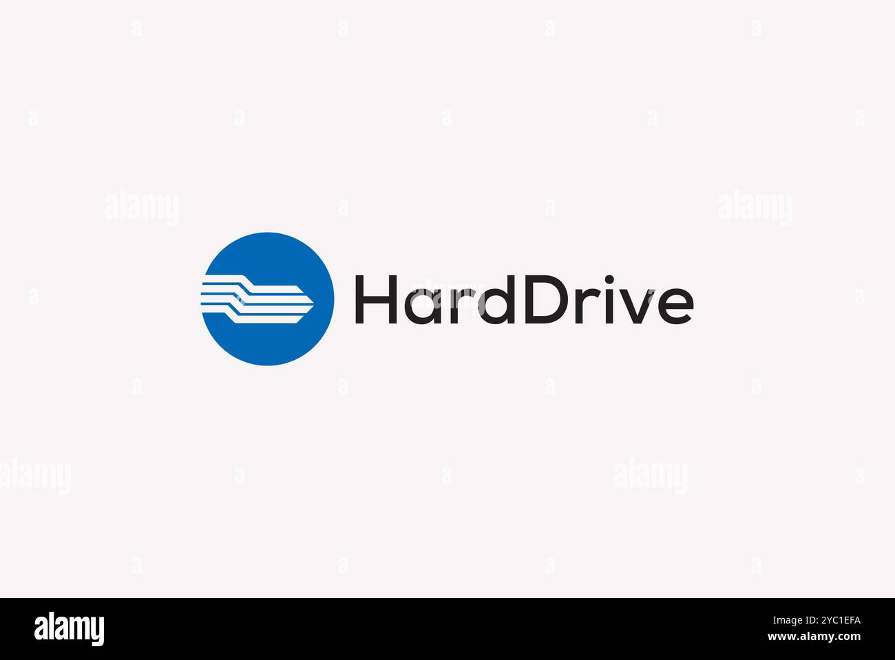 Hard drive circle internet information technology global logo design vector business brand creative ideas editable Stock Vector