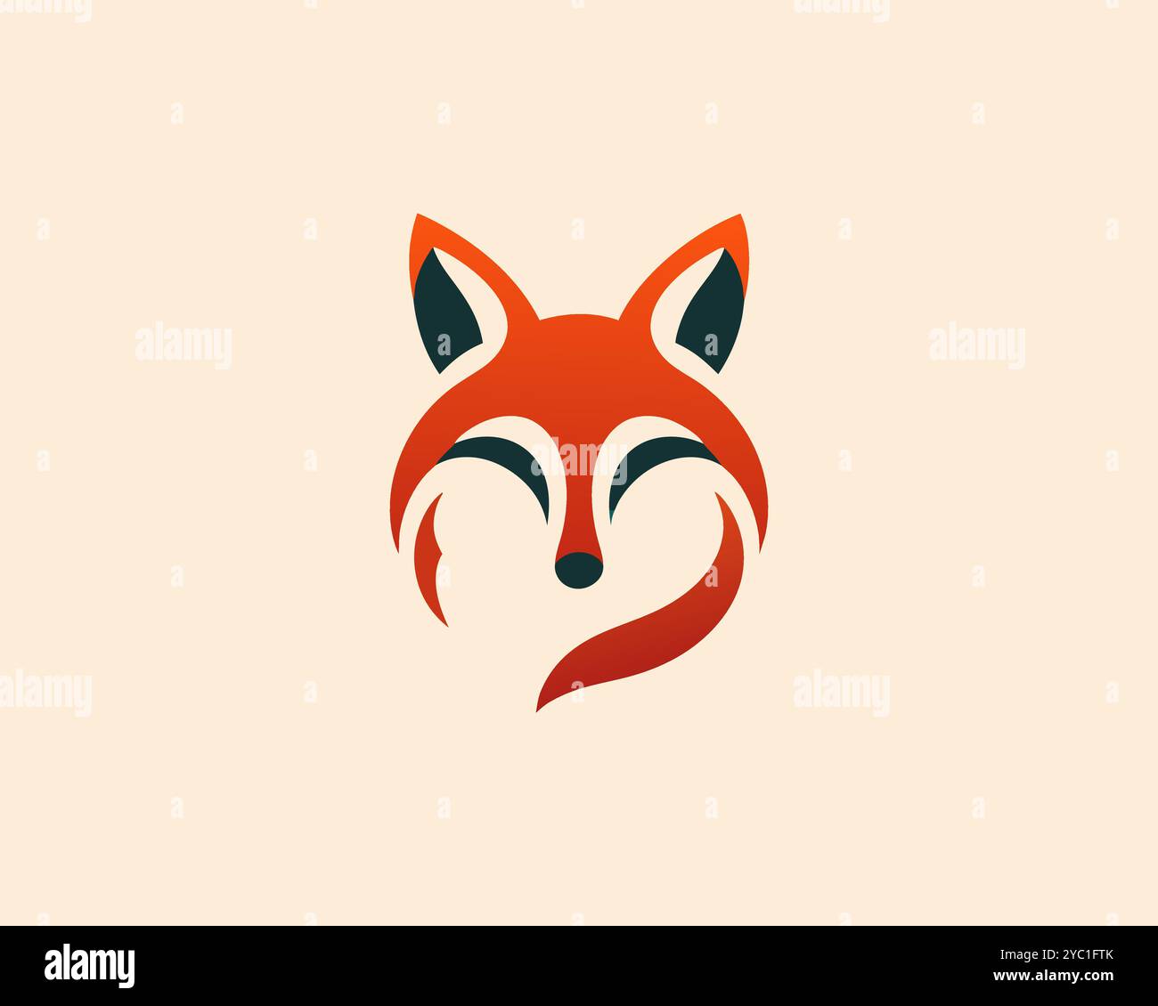 Fox logo design icon symbol vector illustration Stock Vector Image ...