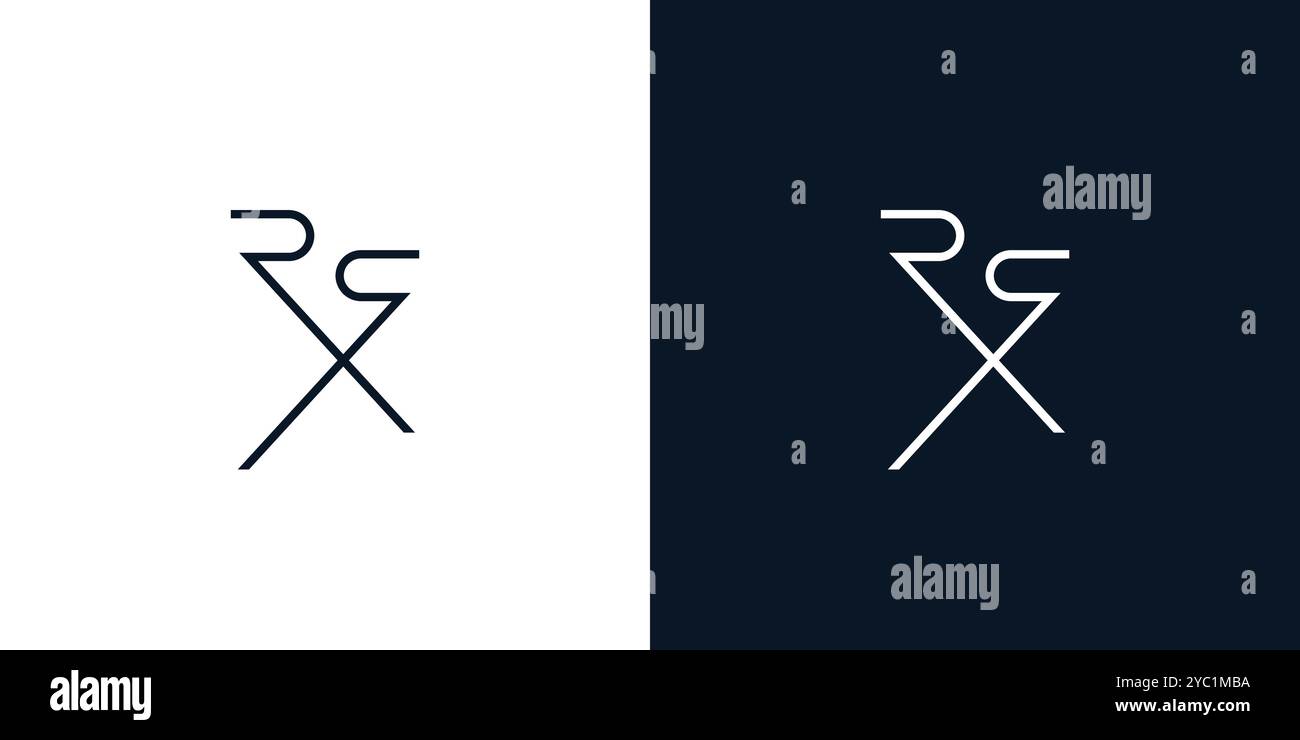 Modern and sophisticated RS logo design Stock Vector