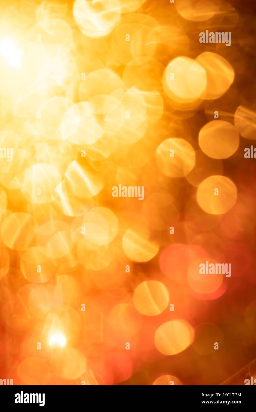 Bokeh yellow, gold texture background Stock Photo