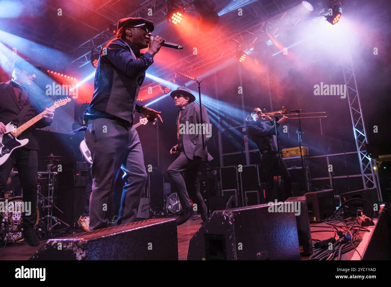 Rodney P and Barry Ashworth  of the Dub Pistols performing at Weyfest festival, Tilford, Surrey, UK. August 17, 2024 Stock Photo