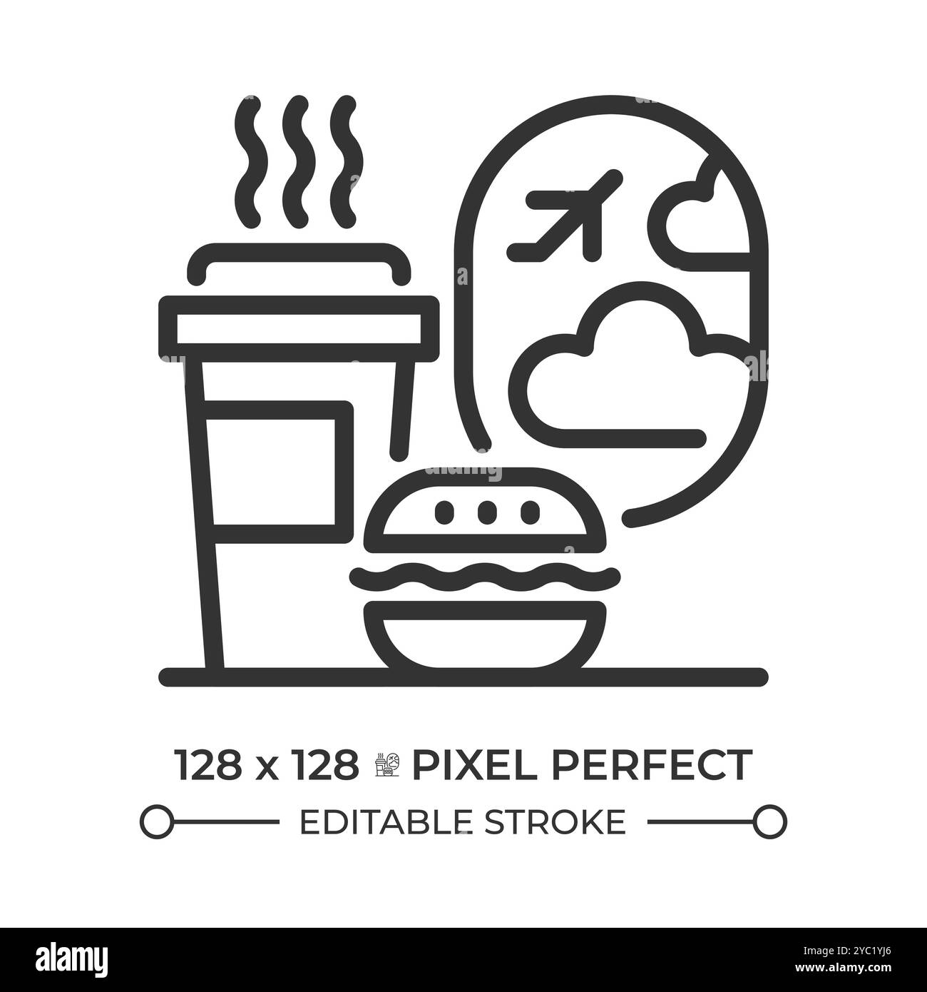 Inflight catering linear icon Stock Vector Image & Art - Alamy