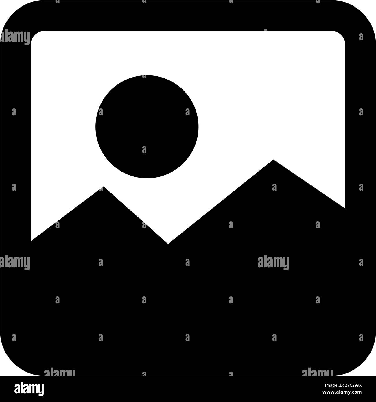 Simple photo silhouette icon. Image silhouette icon. Editable vector. Stock Vector
