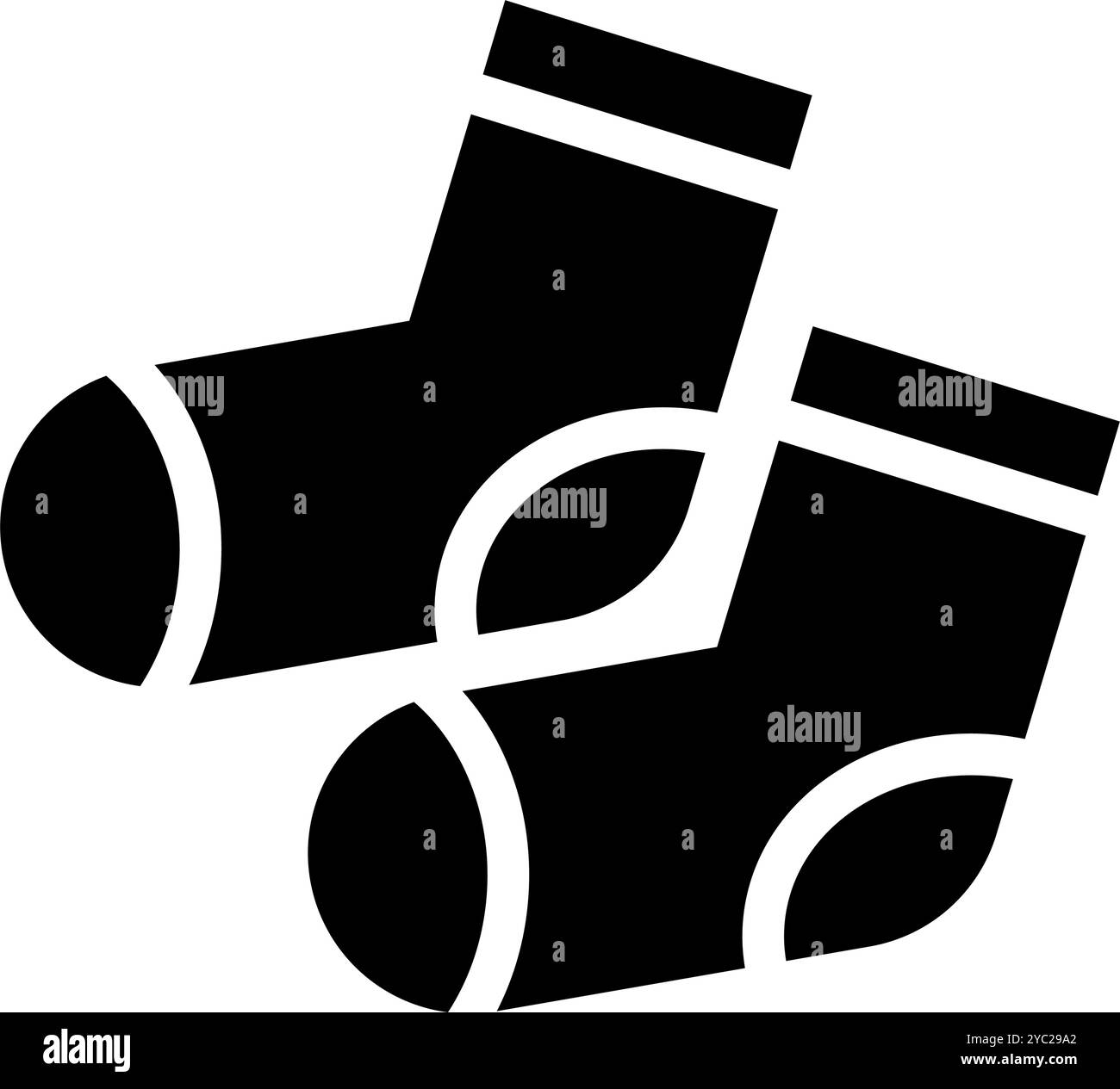 Pair of socks silhouette icon. Editable vector Stock Vector Image & Art ...