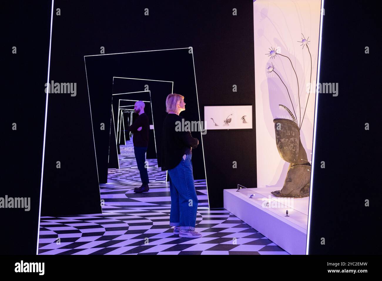 London, UK. October 21, 2024. The World of Tim Burton exhibition at the ...