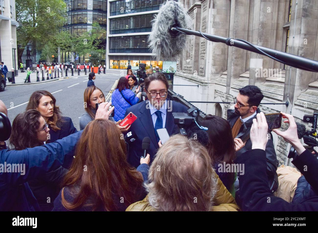 London, UK. 21st October 2024. Tom Goodhead, the barrister representing ...