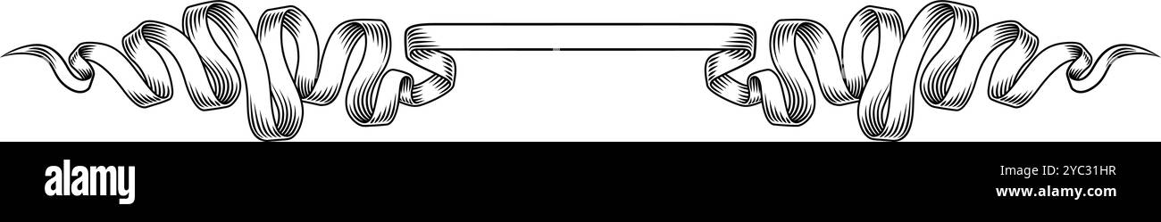 Ribbon Scroll Parchment Banner Vintage Woodcut Stock Vector Image & Art ...