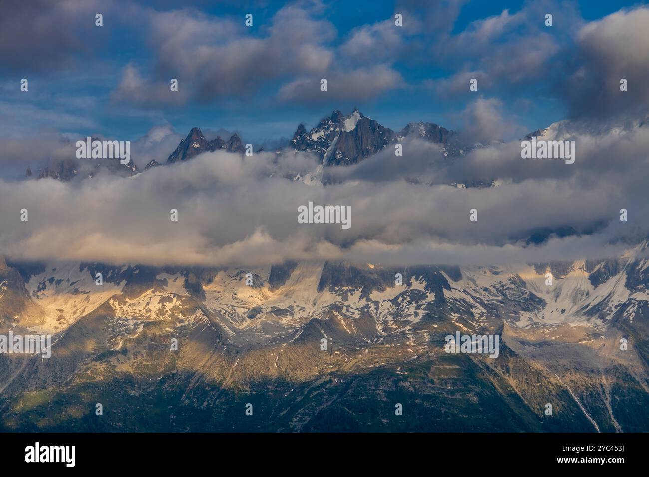 Aiguille du Midi peak in the french Alps, Mont Blanc massive mountain ...