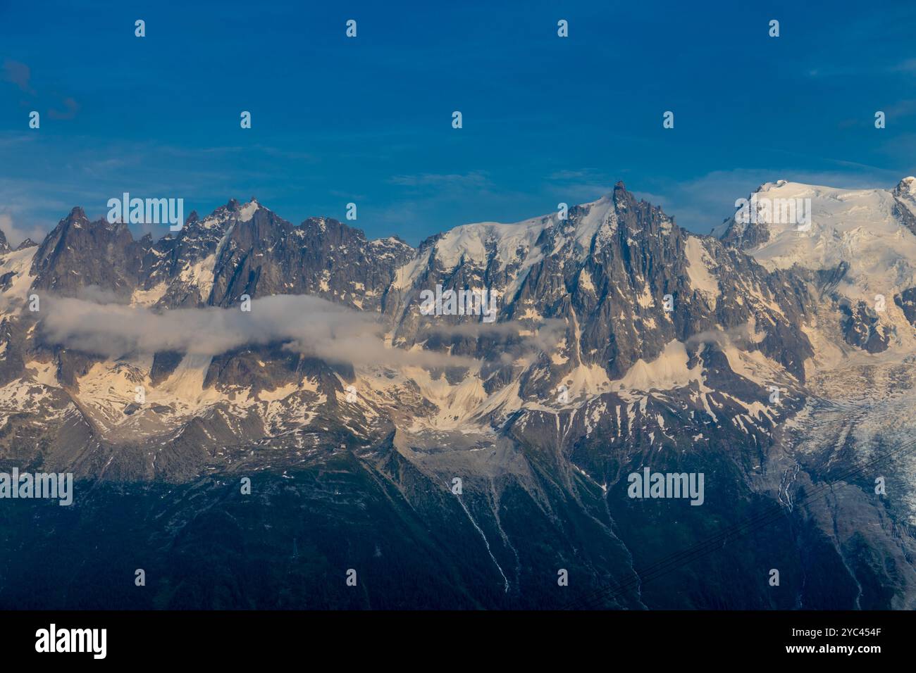 Aiguille du Midi peak in the french Alps, Mont Blanc massive mountain ...