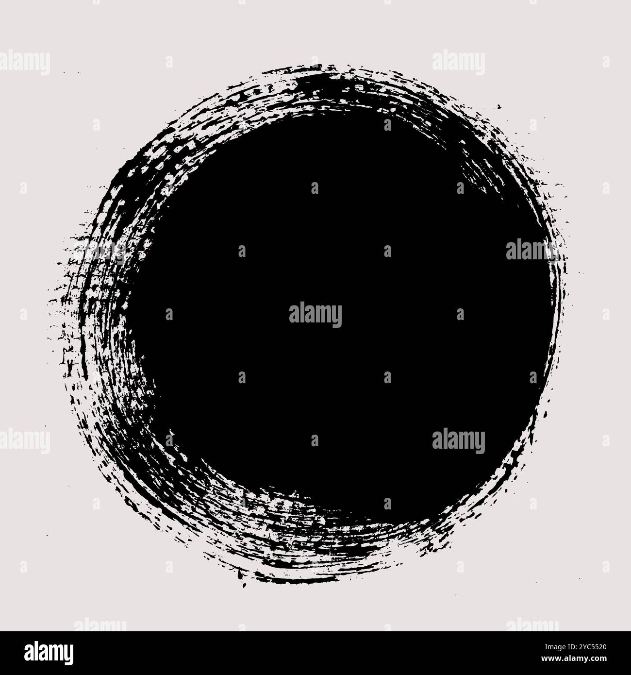 Round brush stroke vector. Painted circle banner Stock Vector Image ...