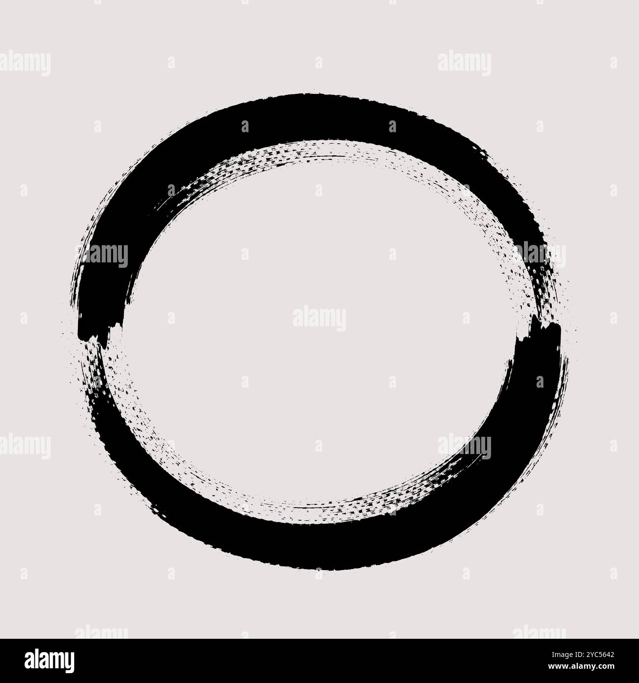 Circle brush stroke vector. Painted circle frame Stock Vector Image ...