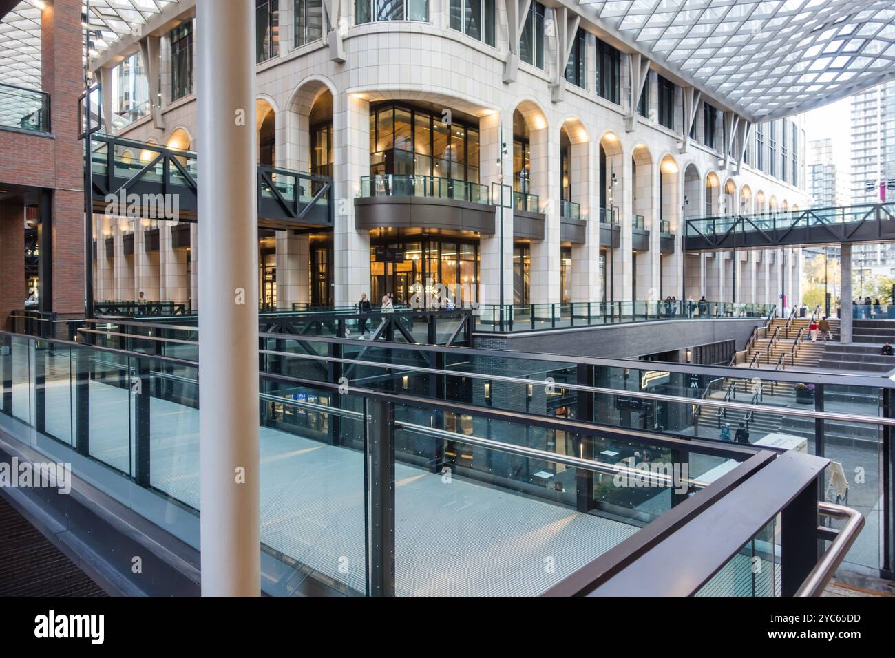 Inside the covered retail area of 'The Well' in Toronto, Canada, during the day Stock Photo