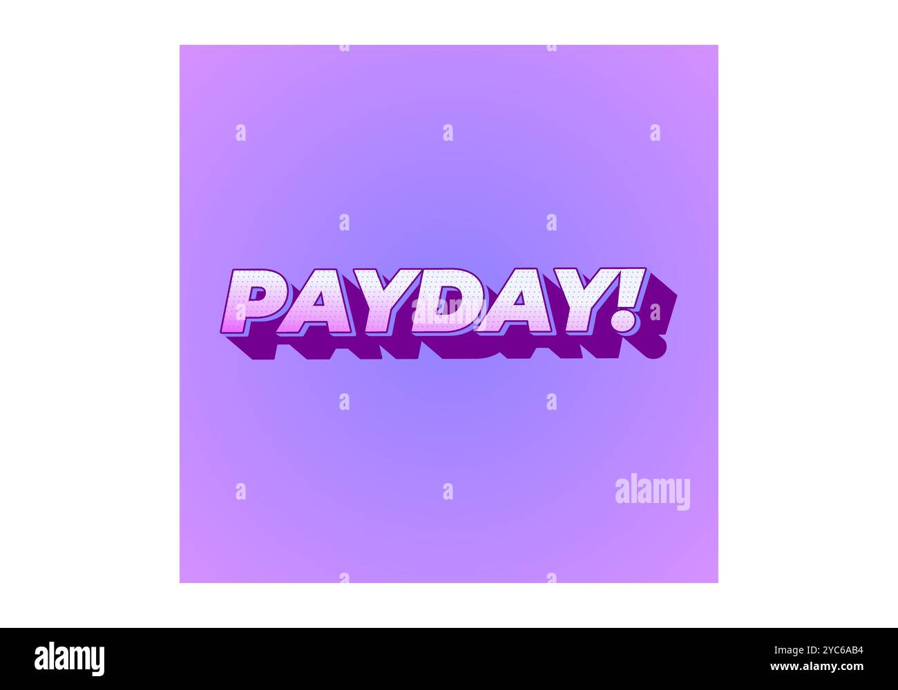 Payday Lettering Design Payday. 3D text effect design for digital or print ads Stock Vector ...