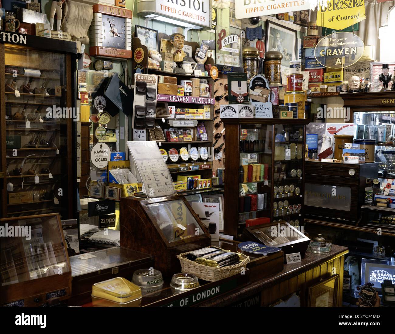Tobacco products shop hi-res stock photography and images
